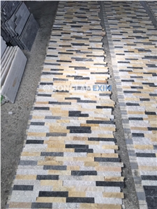 Mix Color Marble Glued Wall Panel 5 Lines